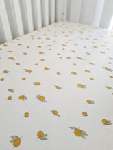 Load image into Gallery viewer, Organic Cotton Fitted Cot Sheet (Lemon)
