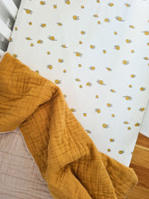 Load image into Gallery viewer, Organic Cotton Fitted Cot Sheet (Lemon)
