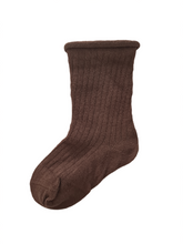 Load image into Gallery viewer, Ribbed Crew Socks - Mocha
