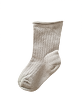 Load image into Gallery viewer, Ribbed Crew Socks - Sky
