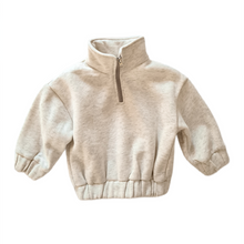 Load image into Gallery viewer, Fleeced Zip Sweater - Grey Marle
